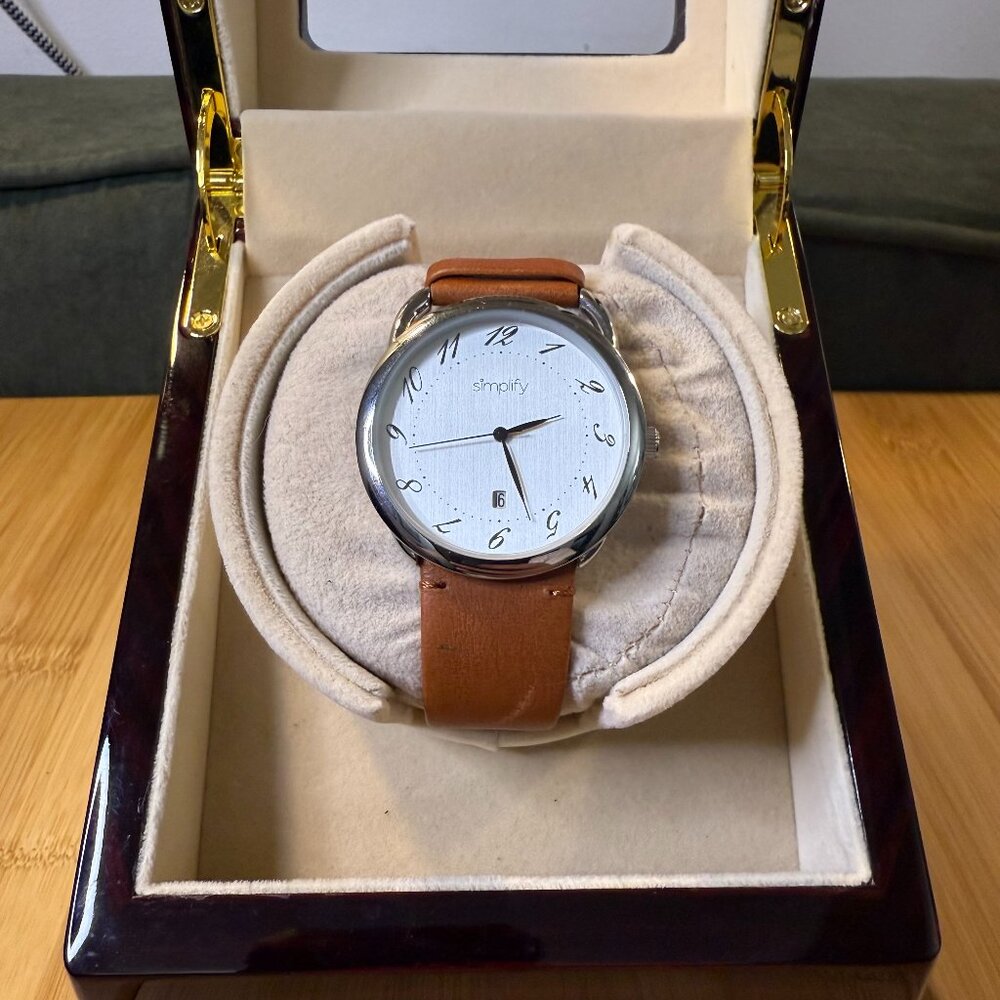 Men's Brown Leather Watch